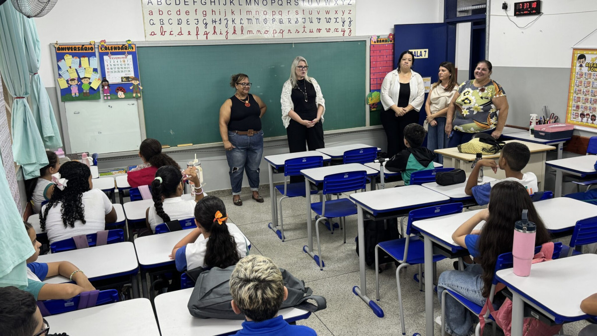 A&ccedil;&atilde;o de acolhimento na primeira semana de aula na rede municipal em 2026