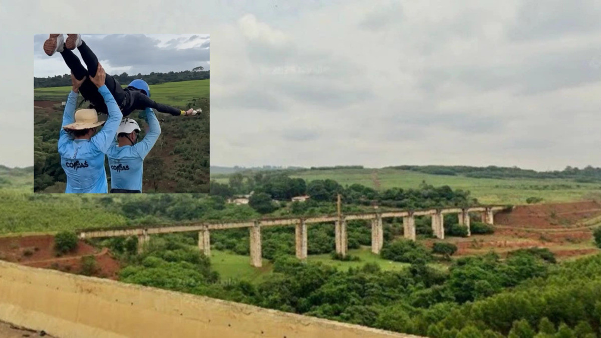Jovem foi lan&ccedil;ada da Ponte do Esqueleto sem cordas