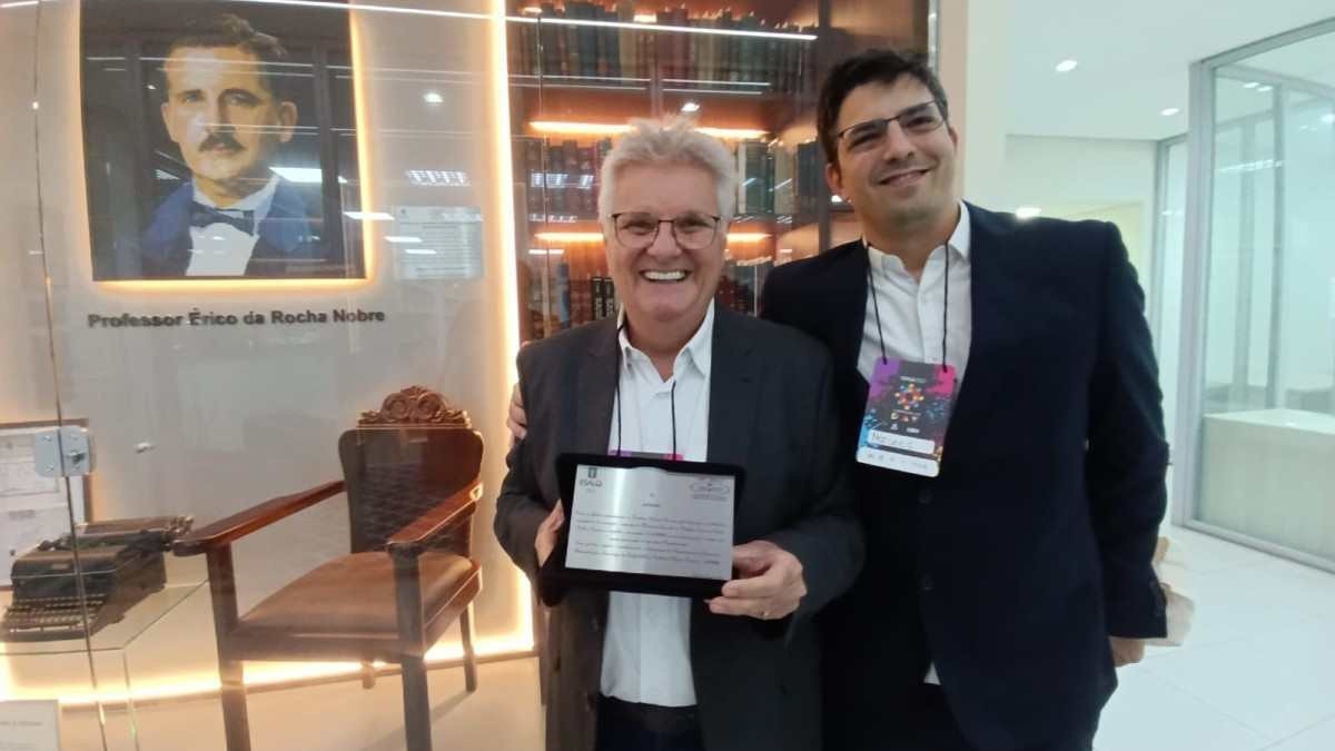 Palmiro Romani e Marcelo Guidotti no evento desta quarta-feira
